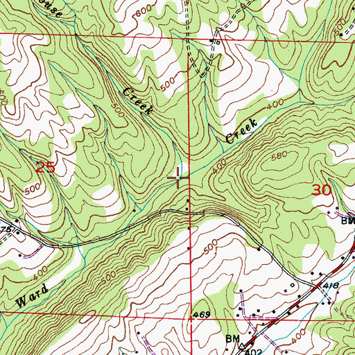 Topographic Map of Chicken House Creek, AL