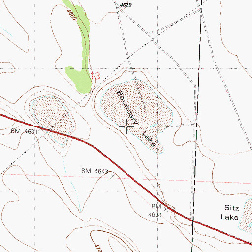 Topographic Map of Boundary Lake, OR