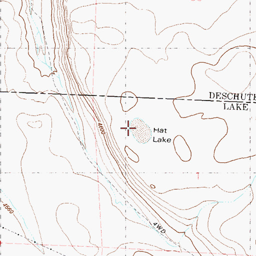 Topographic Map of Hat Lake, OR