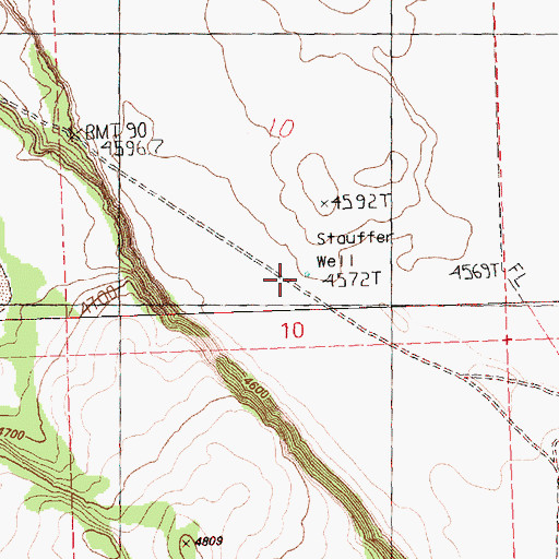 Topographic Map of Stauffer Well, OR