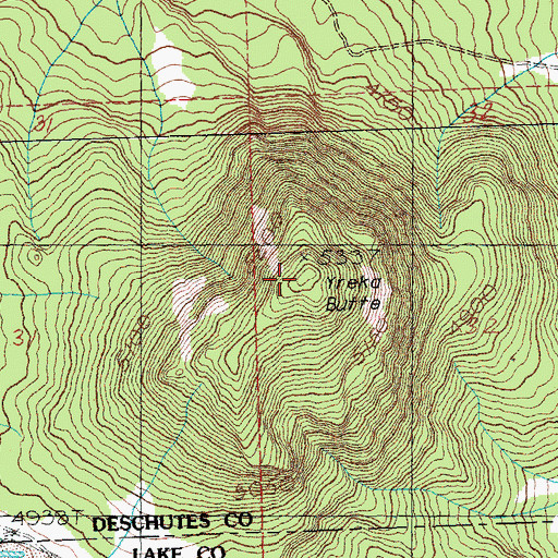 Topographic Map of Yreka Butte, OR