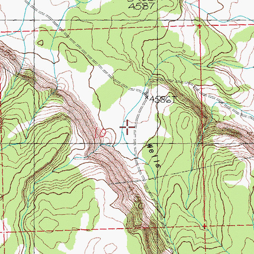Topographic Map of Wells Draw, OR