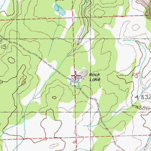 Topographic Map of Rock Lake, OR