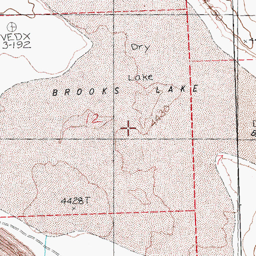 Topographic Map of Brooks Lake, OR