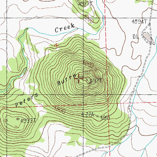 Topographic Map of Peters Butte, OR