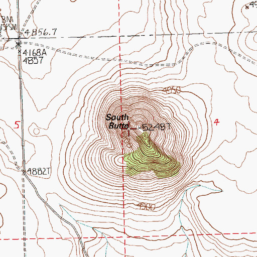 Topographic Map of South Butte, OR