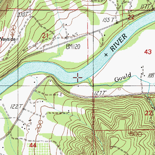 Topographic Map of Gould Creek, OR