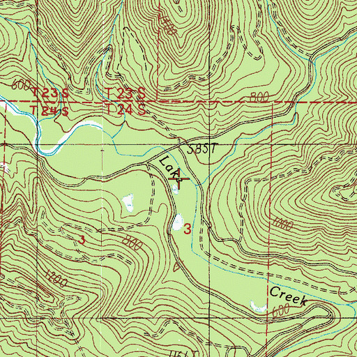 Topographic Map of Hound Creek, OR