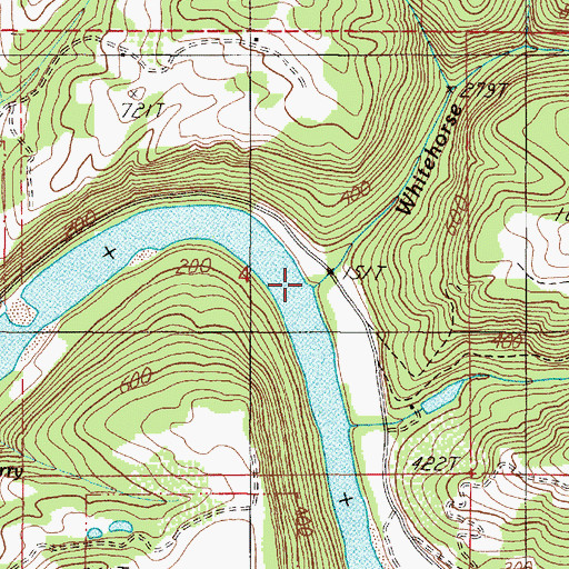 Topographic Map of Whitehorse Creek, OR