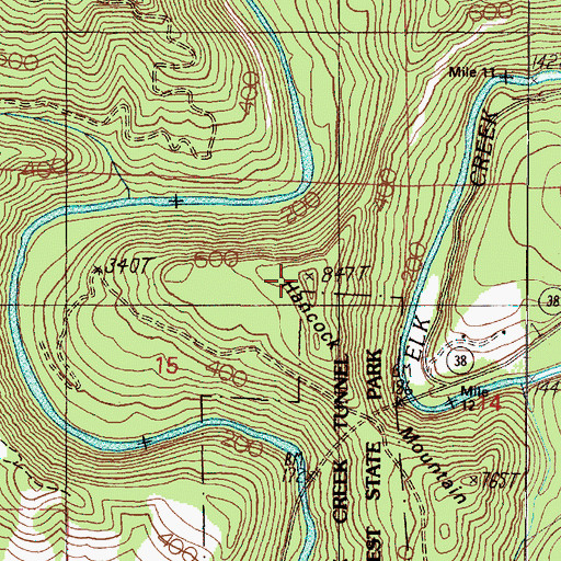 Topographic Map of Hancock Mountain, OR