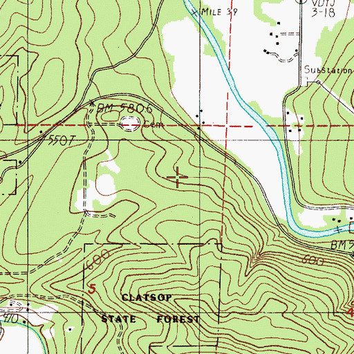 Topographic Map of Mishawaka, OR