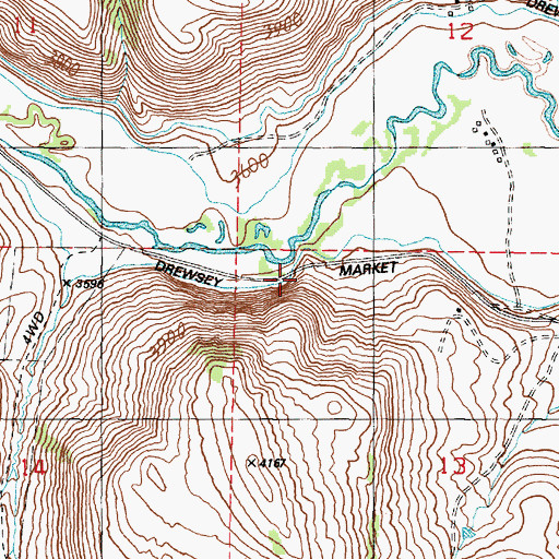 Topographic Map of Sitz Ditch, OR