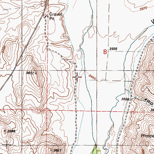 Topographic Map of Otis Valley, OR