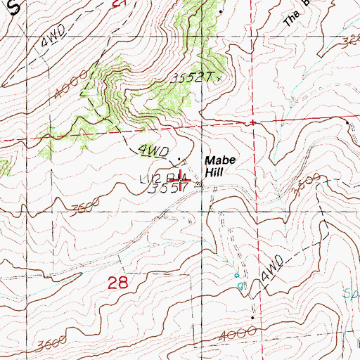 Topographic Map of Mabe Hill, OR