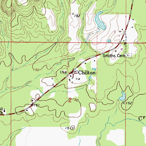 Topographic Map of Chilton, AL