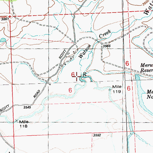 Topographic Map of Watson Creek, OR