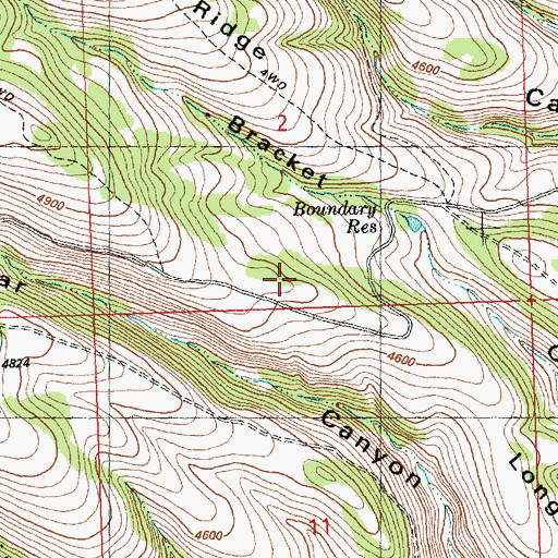 Topographic Map of Long Ridge, OR