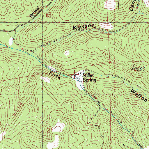 Topographic Map of Walton Canyon, OR