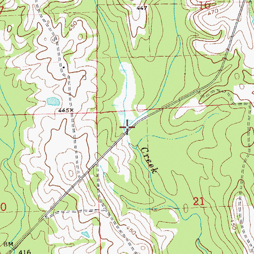 Topographic Map of China Grove Creek, AL