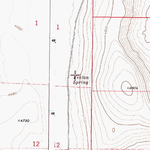Topographic Map of Fenton Spring, OR
