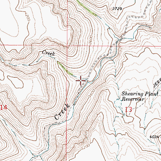 Topographic Map of Short Creek, OR
