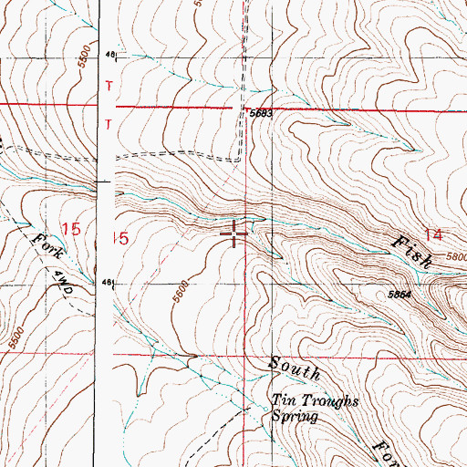 Topographic Map of Dry Gulch, OR