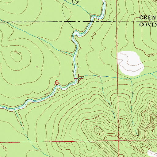 Topographic Map of Chinquapin Creek, AL