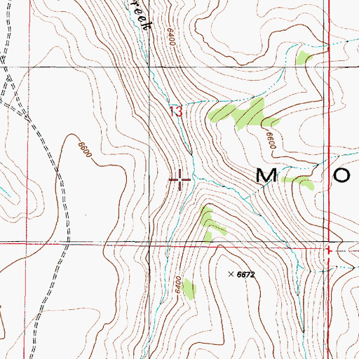 Topographic Map of Dry Creek, OR