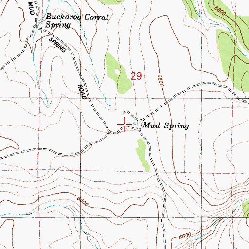 Topographic Map of Mud Spring, OR