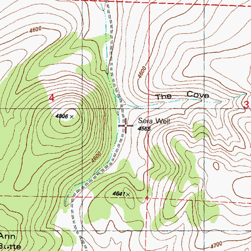 Topographic Map of Sera Well, OR