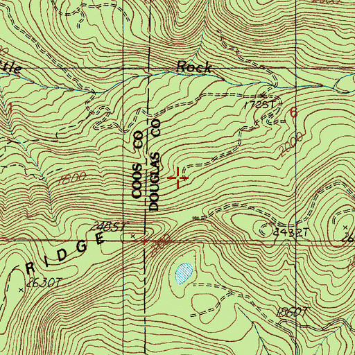 Topographic Map of Skull Ridge, OR