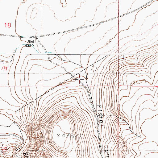Topographic Map of Pistol Canyon, OR