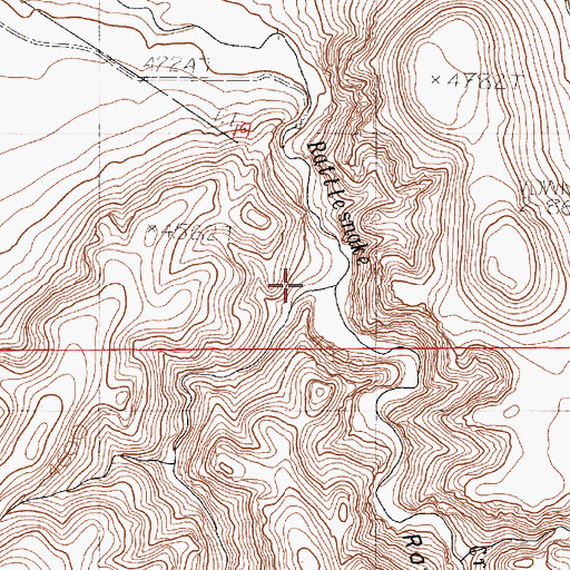 Topographic Map of Woolhawk Canyon, OR