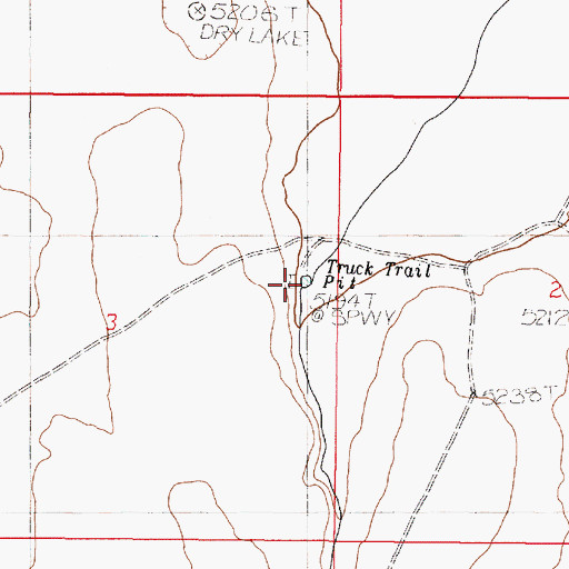Topographic Map of Truck Trail Pit, OR