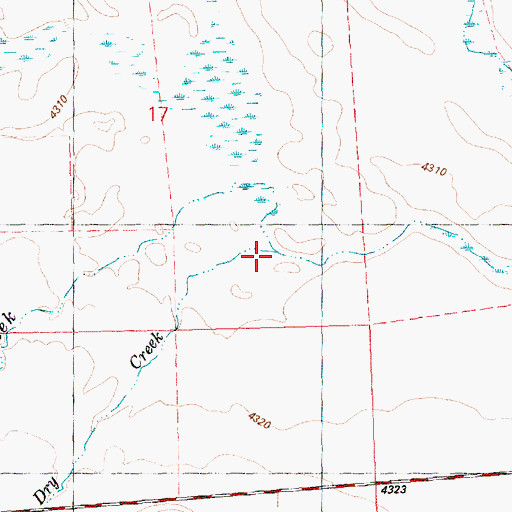 Topographic Map of Dry Creek, OR