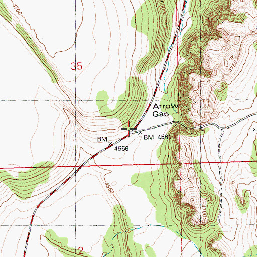 Topographic Map of Arrow Gap, OR