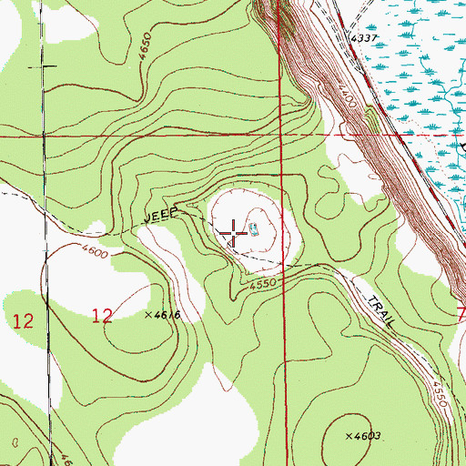 Topographic Map of Lonely Reservoir, OR