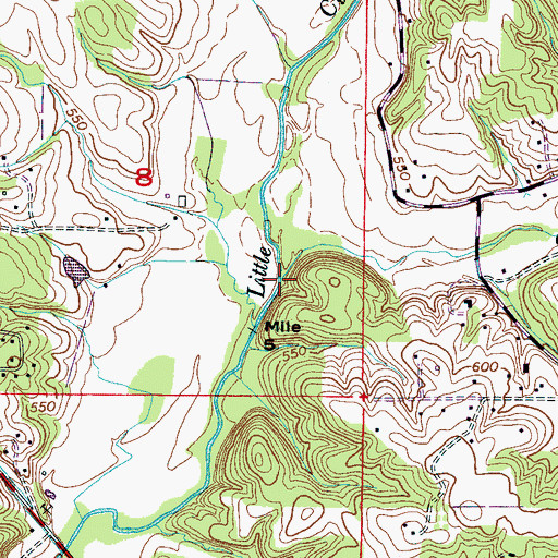 Topographic Map of Chisholm Branch, AL