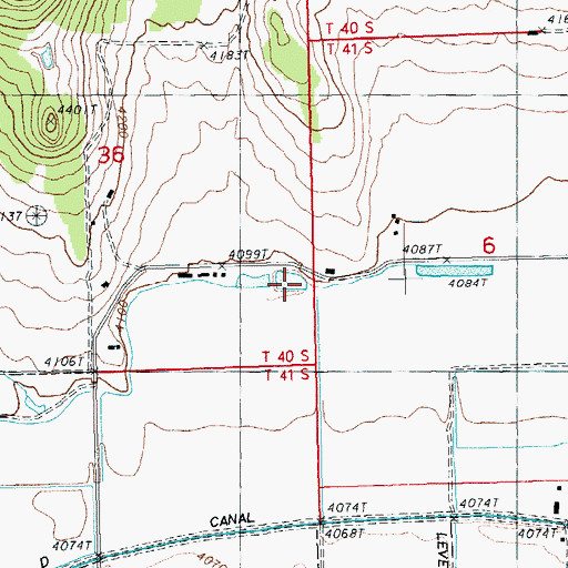 Topographic Map of Malin Irrigation District Pumps, OR