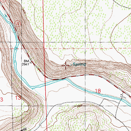 Topographic Map of Price Spring, OR