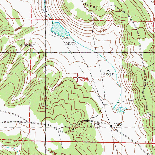 Topographic Map of Big Basin, OR