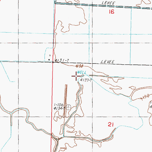 Topographic Map of Tiller Well, OR