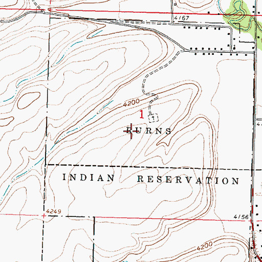 Topographic Map of Paiute Cemetery II, OR