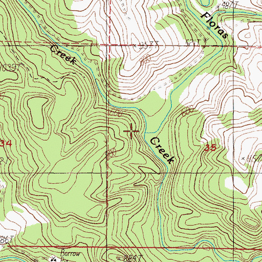 Topographic Map of Horner Creek, OR