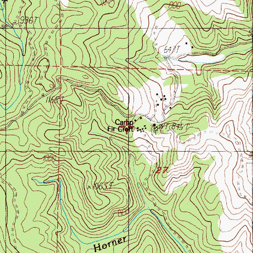 Topographic Map of Camp Fir Croft, OR