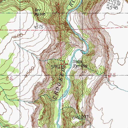 Topographic Map of Soda Spring, OR