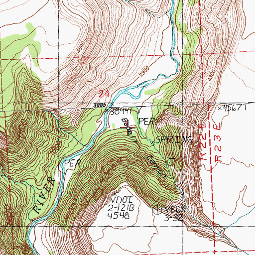 Topographic Map of Bedell Canyon, OR