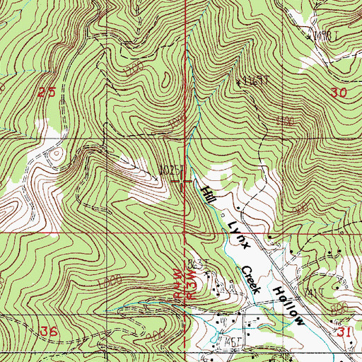 Topographic Map of Fadeley Reservoir, OR
