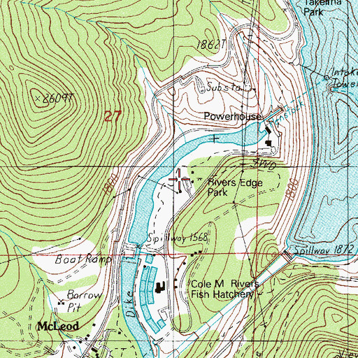 Topographic Map of Rivers Edge Park, OR