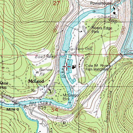 Topographic Map of Cole M Rivers Fish Hatchery, OR
